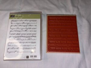 Sheet Music - Stampin' Up - Wood Mounted Stamp set